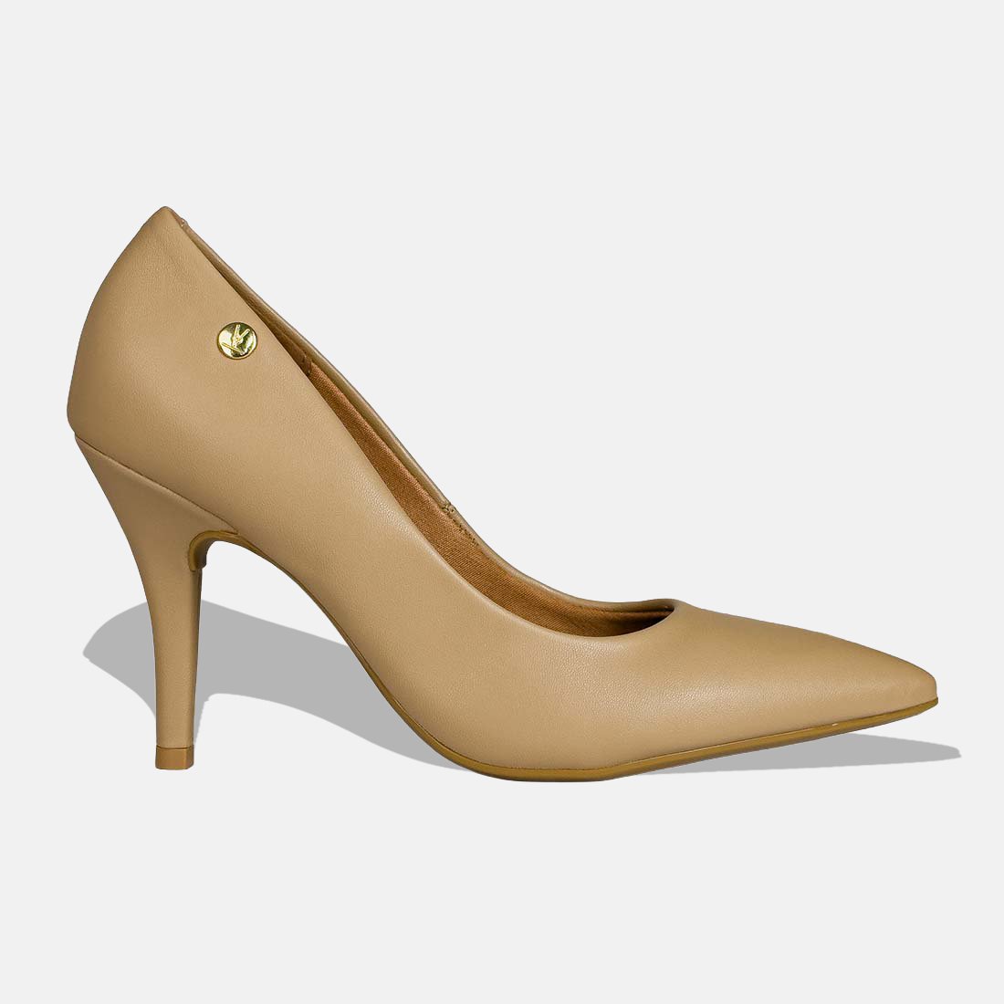 27 sapato scarpin vizzano bico fino salto alto pelica