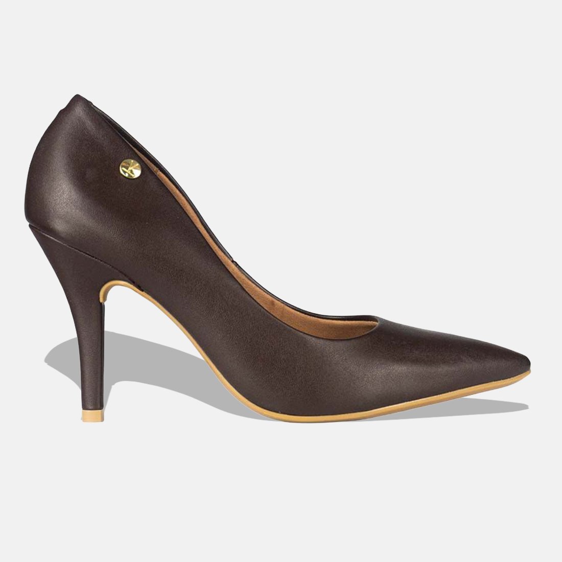 47 sapato scarpin vizzano bico fino salto alto pelica