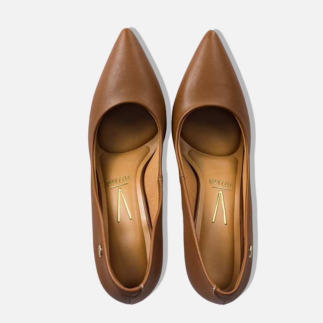 57 sapato scarpin vizzano bico fino salto alto pelica