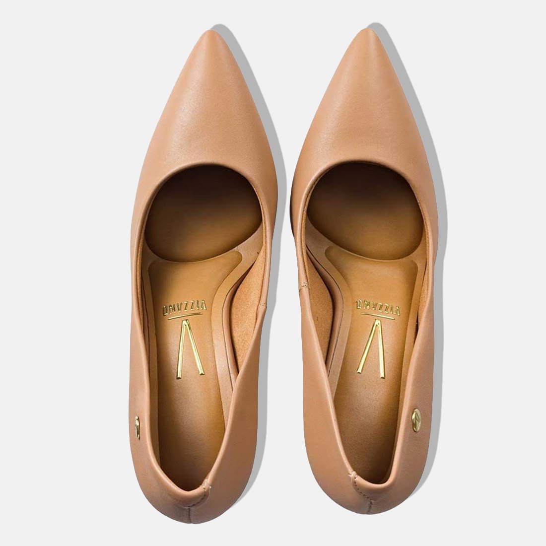 63 sapato scarpin vizzano bico fino salto alto pelica