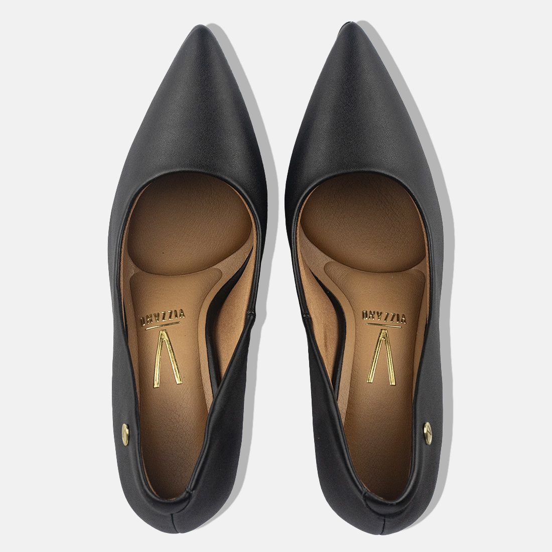 68 sapato scarpin vizzano bico fino salto alto pelica