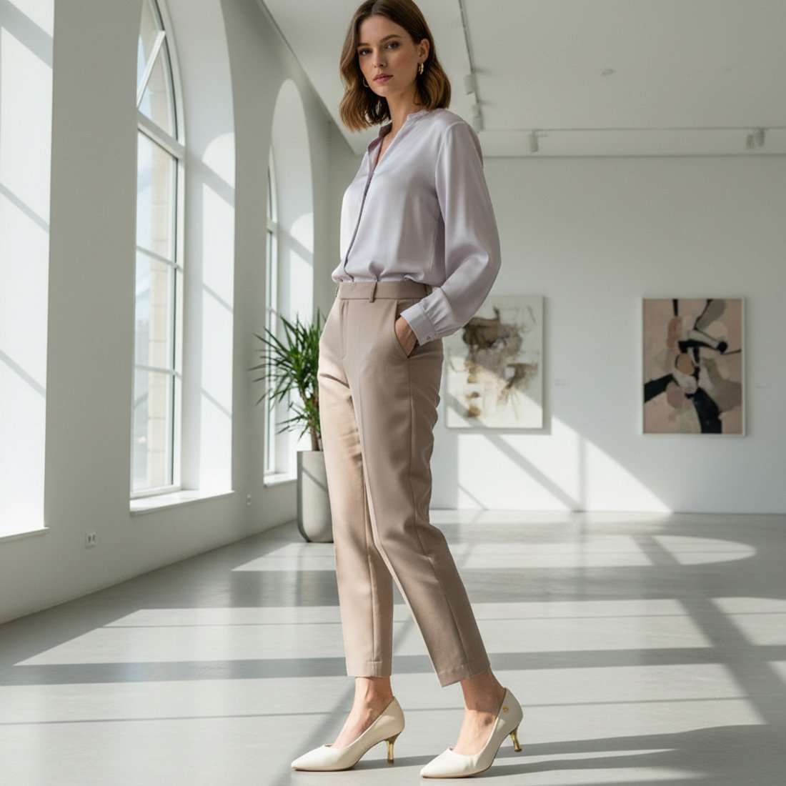 20 sapato scarpin luz da lua bico fino saara com salto fino detalhe dourado 58060700 bege 34