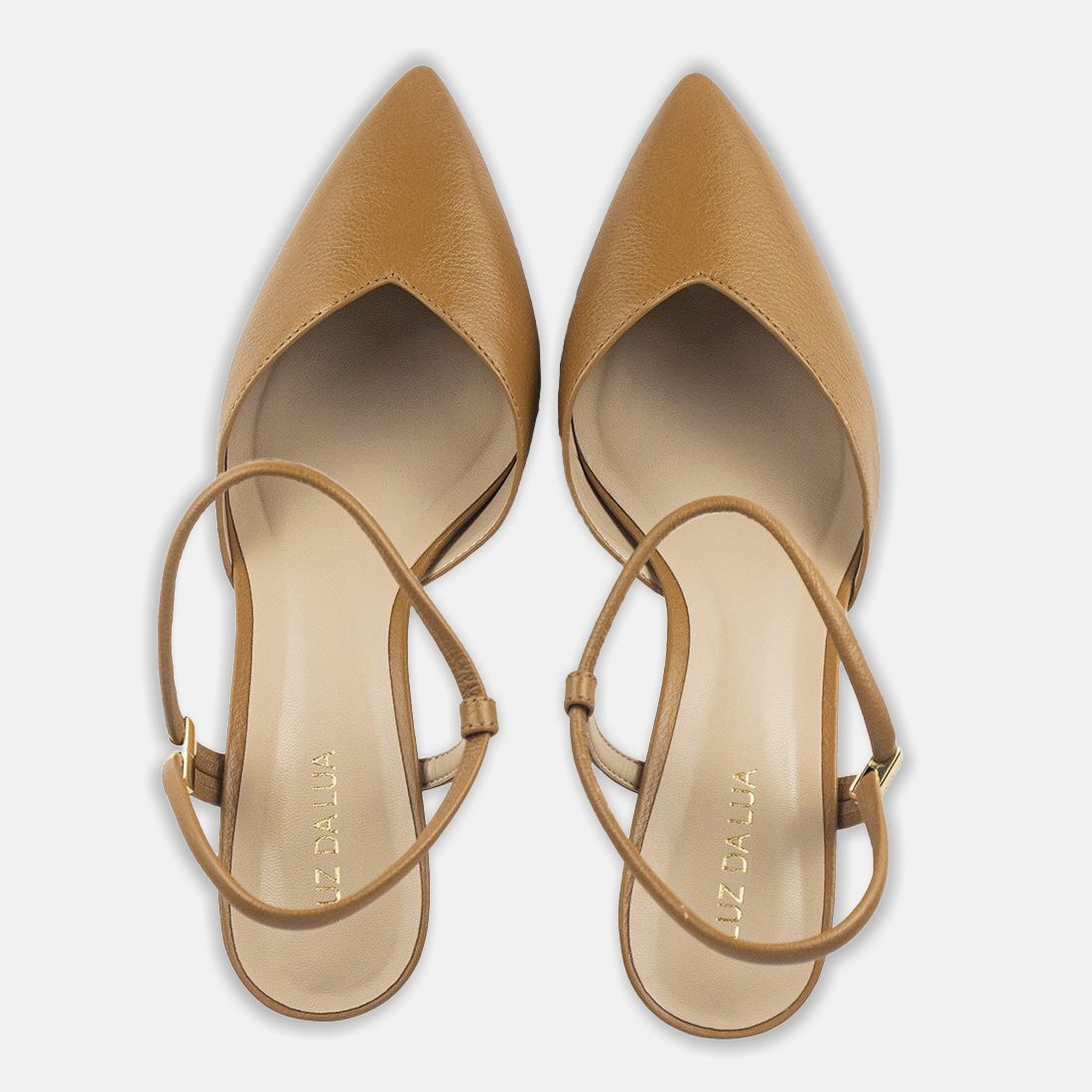 21 sapato scarpin luz da lua slingback salto baixo 58060001 azul 37