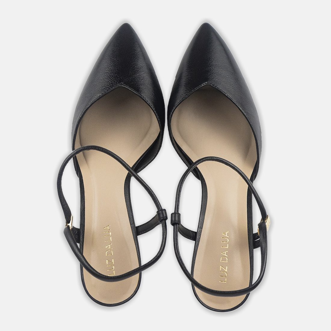 54 sapato scarpin luz da lua slingback salto baixo 58060001 azul 37