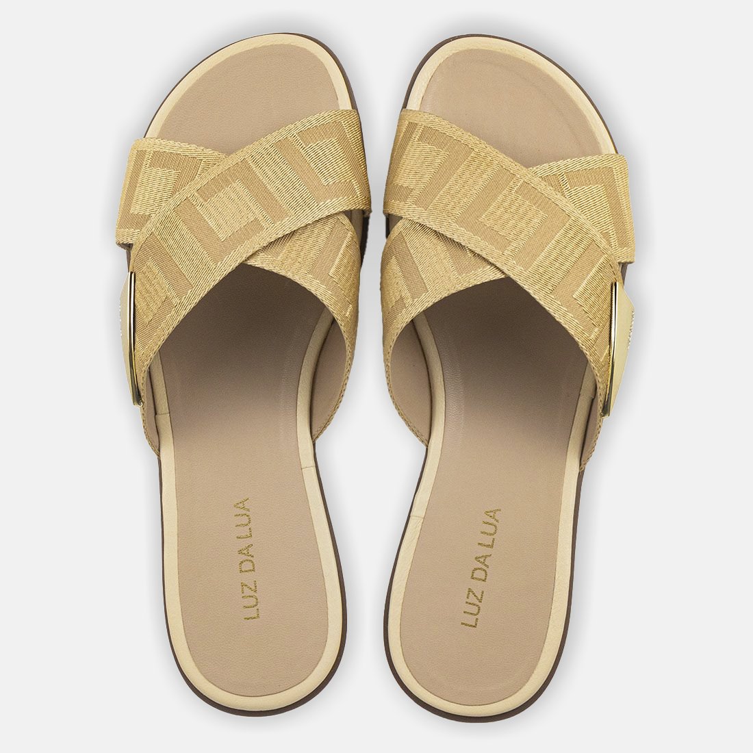 23 chinelo luz da lua tira cruzada gorgurao metal 52211110