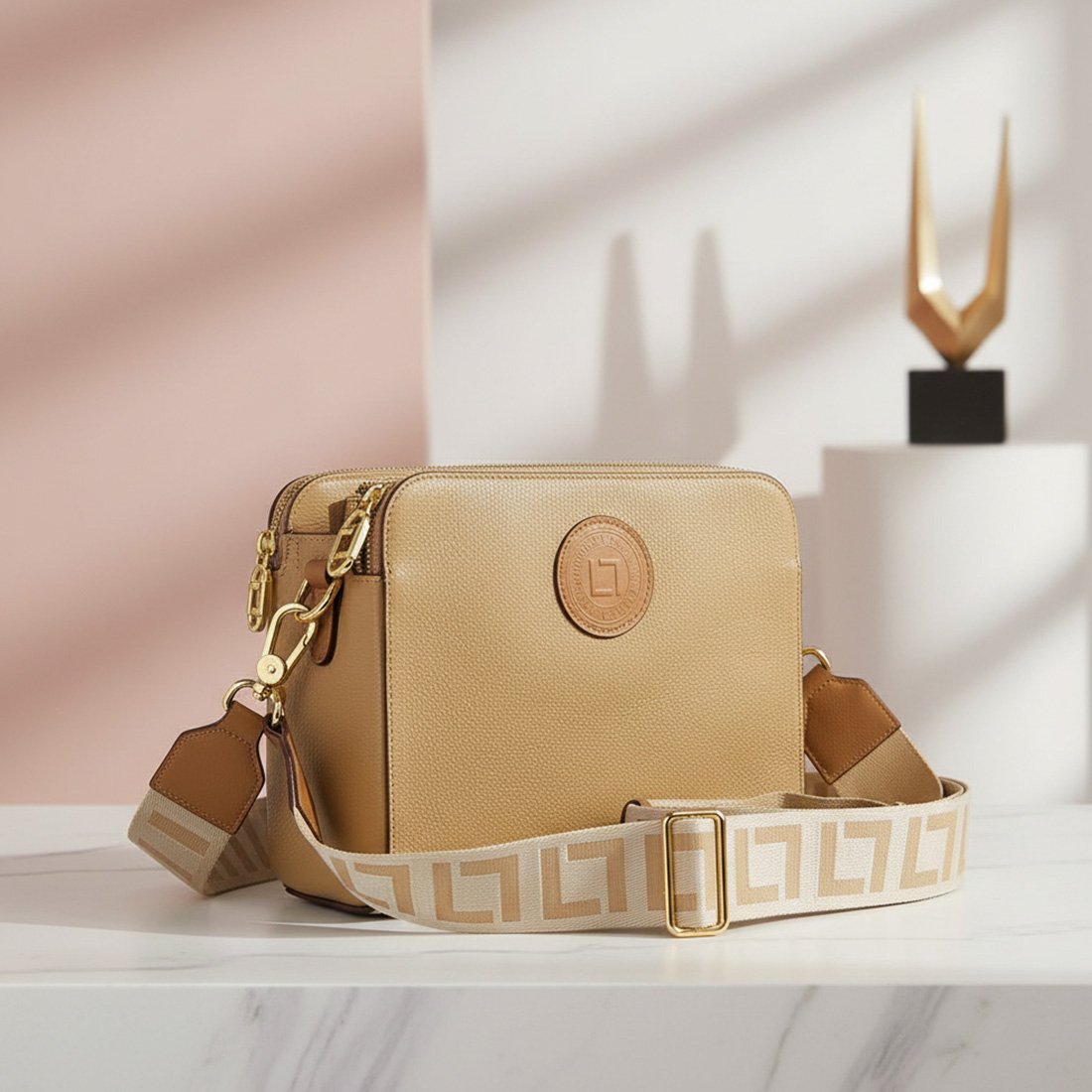 19 bolsa luz da lua bella tiracolo media 10006111 bege unico