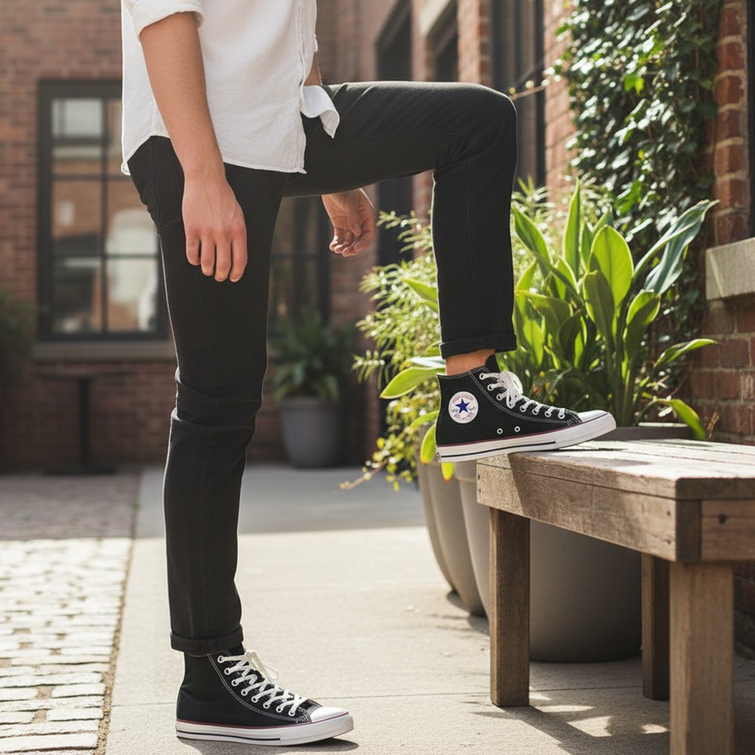 23 tenis converse chuck taylor all star cano alto