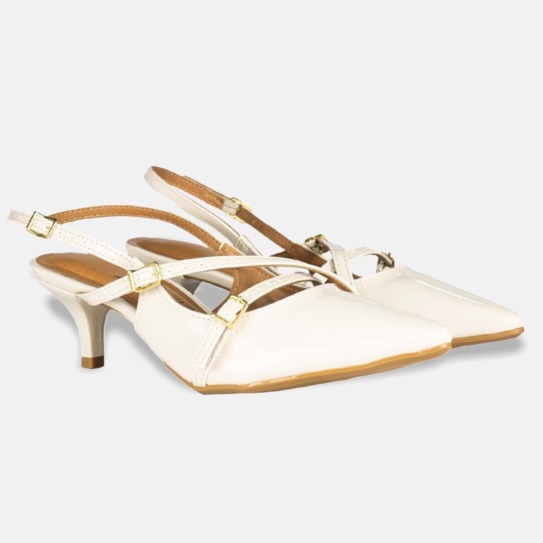 08 sapato scarpin vizzano bico fino slingback salto baixo