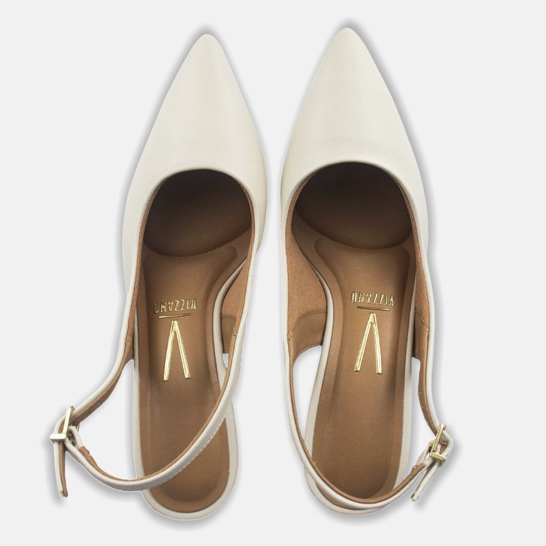 10 sapato scarpin vizzano bico fino slingback salto medio