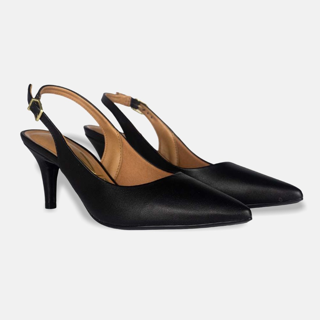27 sapato scarpin vizzano bico fino slingback salto medio
