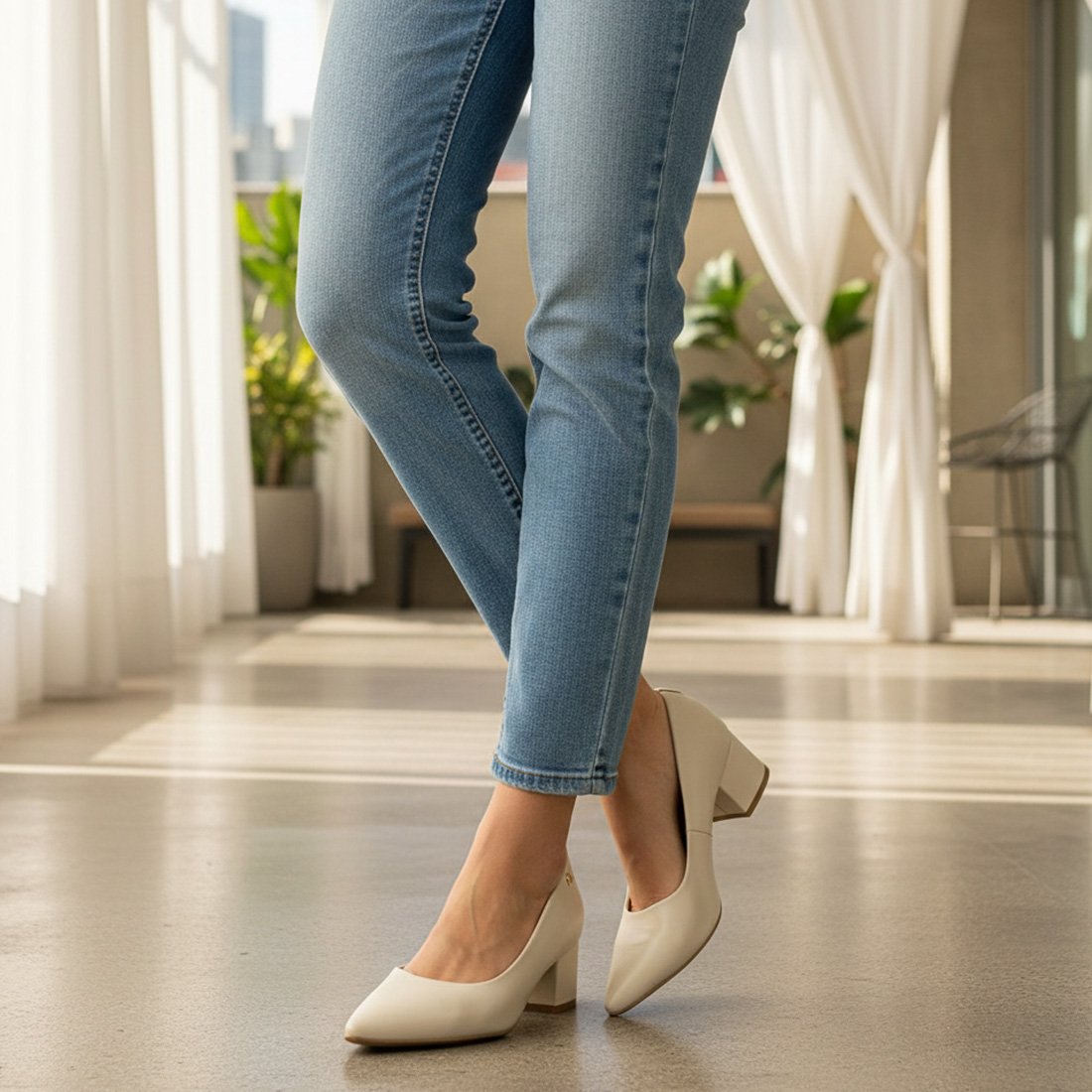 13 sapato scarpin vizzano pelica bico fino salto bloco 1220 315 7286