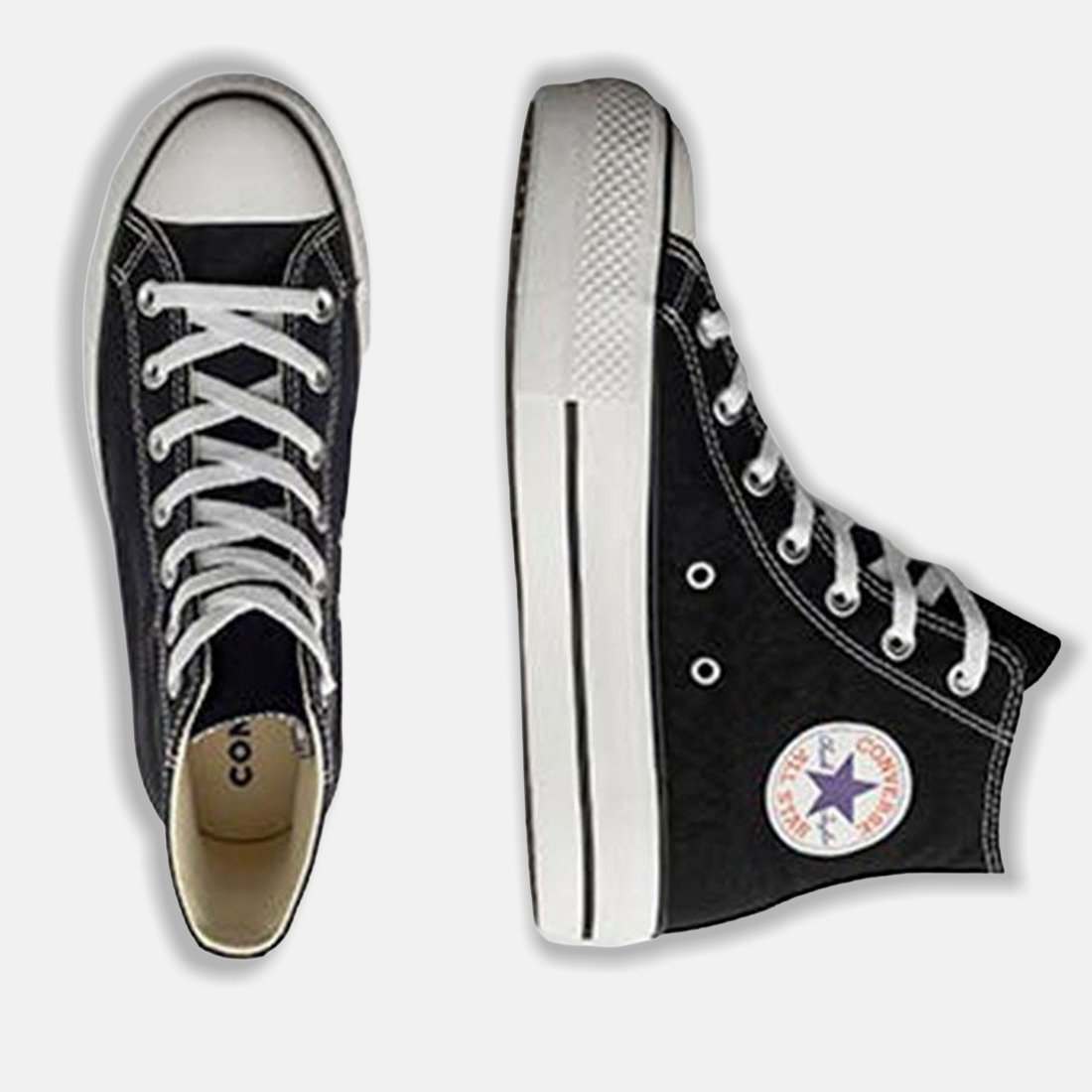 19 tenis converse all star chuck lift canvas alto ct04940004