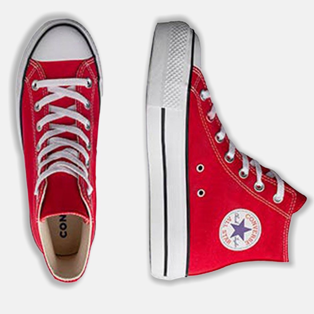 26 tenis converse all star chuck lift canvas alto ct04940004