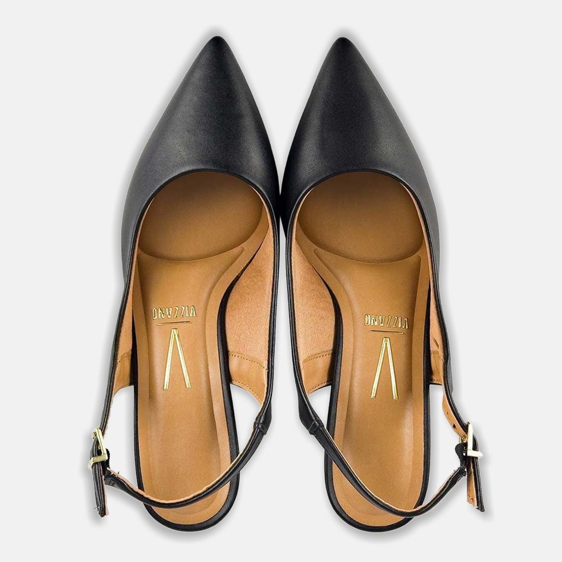 33 sapato scarpin vizzano slingback salto fino pelica