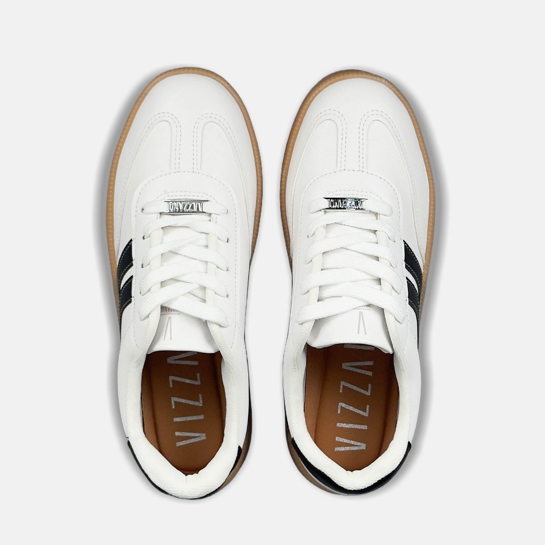 15 tenis vizzano casual sola reta urban 1444 100 branco bege